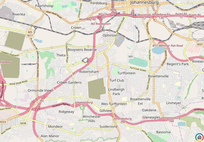 Map location of Southdale